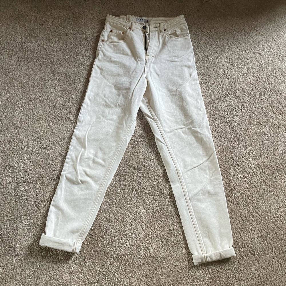 Motel rocks baggy white jeans